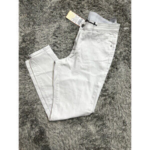 Jag Jeans Women's Cecilia Mid Rise Skinny Jeans W/Elastic Waist White Size 14/32